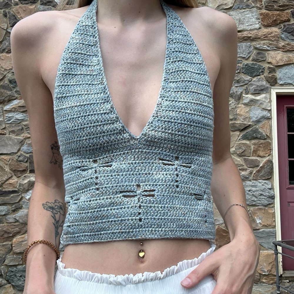 Crochet Dragonfly Halter Top